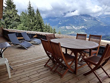 Le Refuge location d'appartements meublés Cordon 74 vue Mont-Blanc